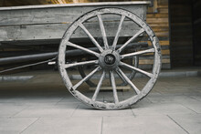 Old Cart Close Up View 
