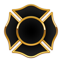 blank fire department logo base black and gold