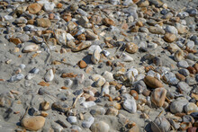 Close Up Of Pebbles On A Beach