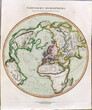 Historic illustrated vintage 18-19th century world map