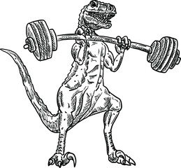 Wall Mural - sport dinosaur illustration isolated on backgroud