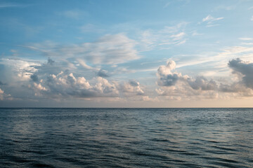 Wall Mural - Clouds over the Atlantic Ocean. Seascape.
