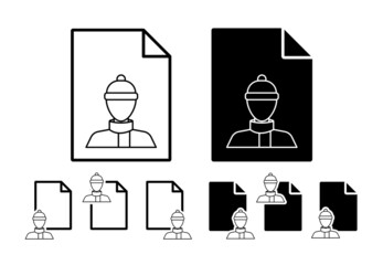 Aufkleber - Man in autumn vector icon in file set illustration for ui and ux, website or mobile application