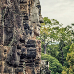 Canvas Print - Bayon temple in Siem Reap, Cambodia