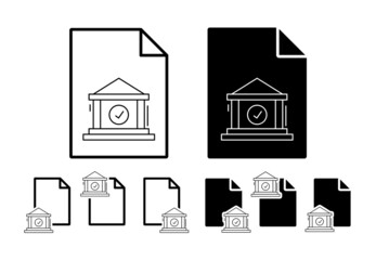 Aufkleber - Banking, finance, approve vector icon in file set illustration for ui and ux, website or mobile application