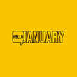 © mirvan - Hello January. Welcome January vector template. Eps10