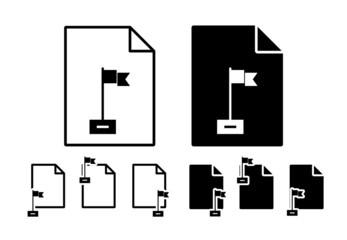 Aufkleber - Flag, win, target, business vector icon in file set illustration for ui and ux, website or mobile application