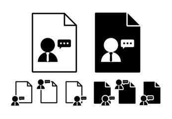 Aufkleber - Leader, comment, speech, business vector icon in file set illustration for ui and ux, website or mobile application