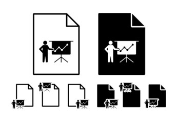 Aufkleber - Training, statistics, leader, business vector icon in file set illustration for ui and ux, website or mobile application