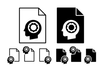 Aufkleber - Worker, setting, business, man vector icon in file set illustration for ui and ux, website or mobile application