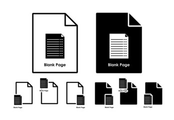 Poster - Blank, paper, page vector icon in file set illustration for ui and ux, website or mobile application