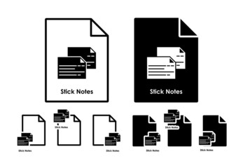 Poster - Notes, paper vector icon in file set illustration for ui and ux, website or mobile application