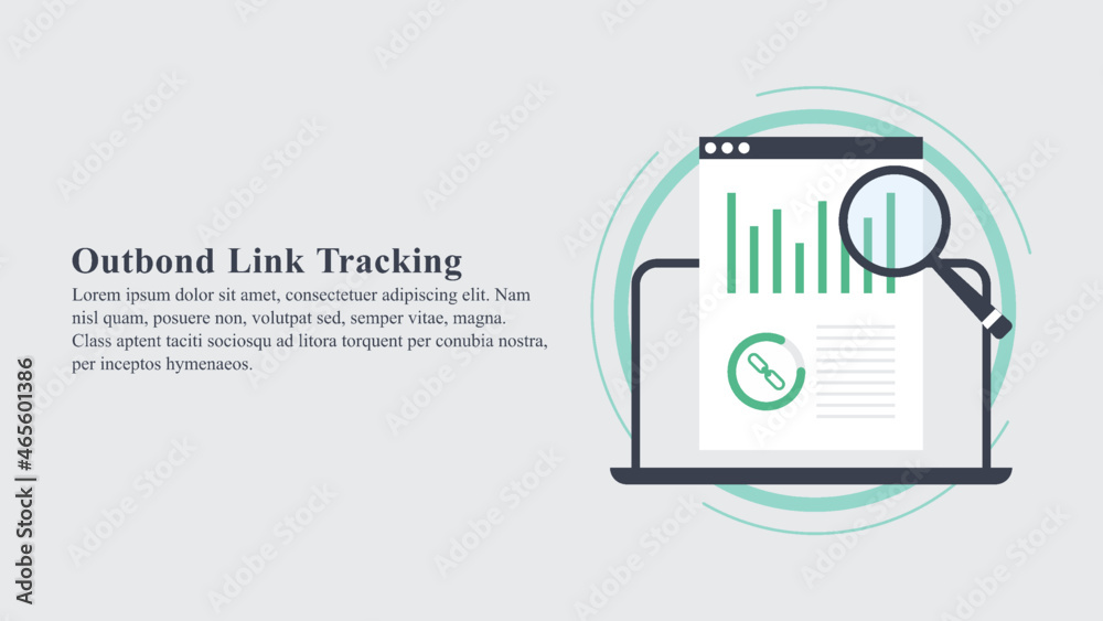 Outbound link tracking illustration concept can be used in infographics ...