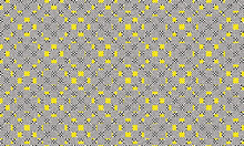 Geometric Pattern Of Small Squares And Yellow Rectangles Of Different Sizes
