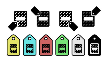 Poster - Grain, groats, pack vector icon in tag set illustration for ui and ux, website or mobile application