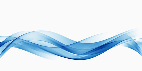 Blue wave. Blue abstract wave flow, vector abstract design element.