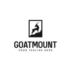 Wall Mural - mountain goat logo design vector. logo template