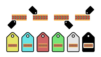 Poster - Bracelet color vector icon in tag set illustration for ui and ux, website or mobile application