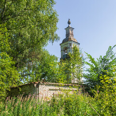 abandoned Orthodox church in the forest