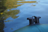 Fototapeta  - Cześć pontona na tle płytkiej rzeki