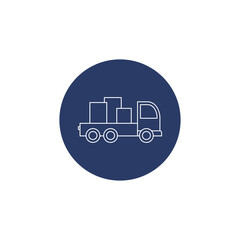 Canvas Print - Creative Industrial truck icon vector