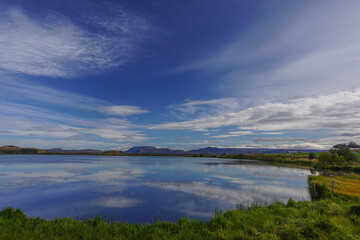 Wall Mural - Myvatn, Iceland: A shallow lake situated in an area of active volcanism in the north of Iceland near the  Krafla volcano.