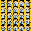 © mansum008 - seamless pattern of cute man cartoon