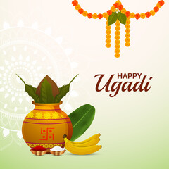 Poster - Gudi padwa celebration greeting card