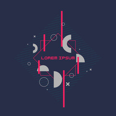 Poster - Abstract background with dynamic shapes. Vector template