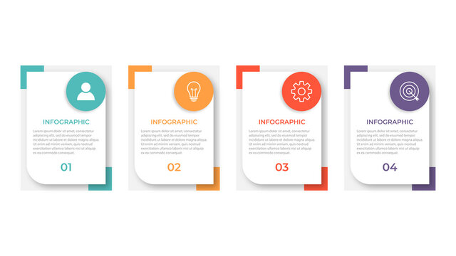 Presentation business infographic template with 4 options