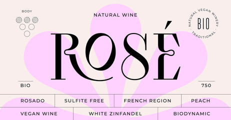 Canvas Print - minimal label. set of modern wine tag, label for brand, logo, sticker winery. template design minima