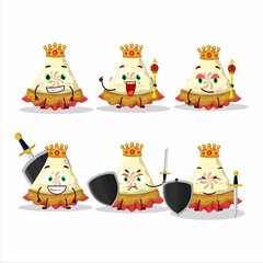 Poster - A Charismatic King slice of lemon meringue pie cartoon character wearing a gold crown