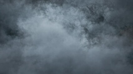 Wall Mural - flying storm clouds and lightning loop. passing storm clouds fly in the light blue sky background se