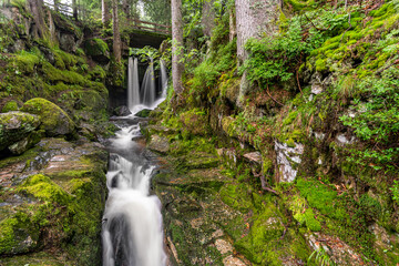 Canvas Print - Relaxed hike in the southern Black Forest to the Menzenschwander waterfalls