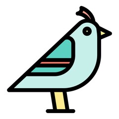 Poster - quail farm icon. outline quail farm vector icon color flat isolated