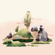 © IKON Images - Head in harmony with tranquil landscape