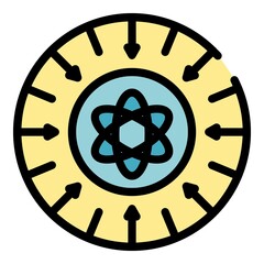 Poster - bioengineering icon. outline bioengineering vector icon color flat isolated