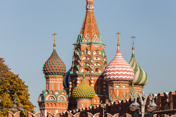 Wall Mural - Domes of the famous Head of St. Basil's Cathedral on Red square, Moscow