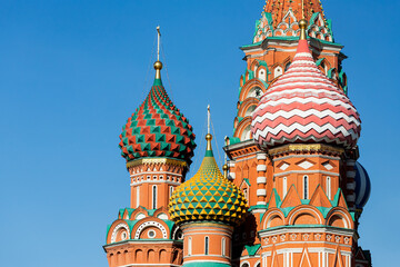 Wall Mural - Domes of the famous Head of St. Basil's Cathedral on Red square, Moscow