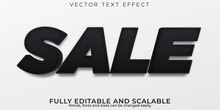 Editable Text Effect Sale, 3d Discount And Offer Font Style
