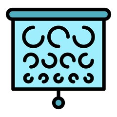Poster - sight control icon. outline sight control vector icon color flat isolated