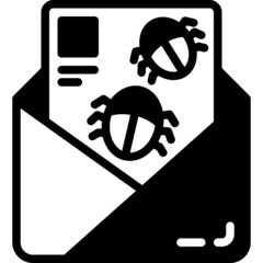 Sticker - spam solid line icon