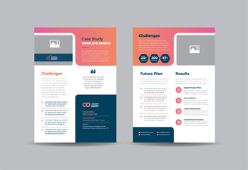 Wall Mural - Business Case study or Marketing Sheet and Flyer Design 