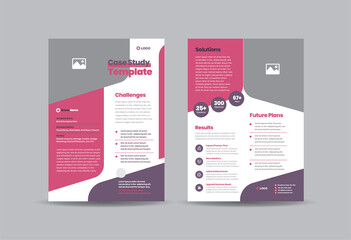 Wall Mural - Business Case study or Marketing Sheet and Flyer Design 