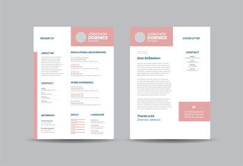 Wall Mural - Curriculum vitae CV Resume Template Design or Personal Details for Job Application  