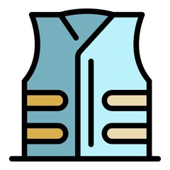 Poster - scout vest icon. outline scout vest vector icon color flat isolated