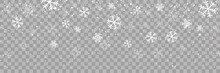Snow Falling. Snow. Efect Falling Snow. Realistic Snow Overlay Background. Snowfall, Snowflakes In Different Shapes And Forms.