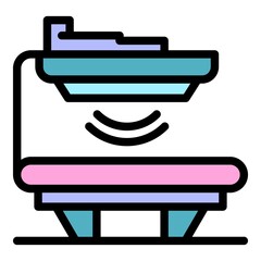 Poster - Medical X ray scanner icon. Outline medical X ray scanner vector icon color flat isolated