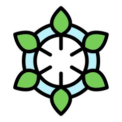 Poster - ecology care icon. outline ecology care vector icon color flat isolated