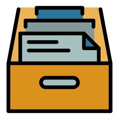Poster - investigator folder icon. outline investigator folder vector icon color flat isolated